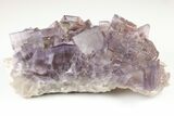Purple Cubic Fluorite With Fluorescent Phantoms - Cave-In-Rock #192001-3